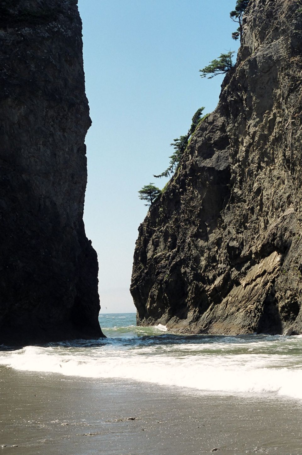 Ocean through sea stacks