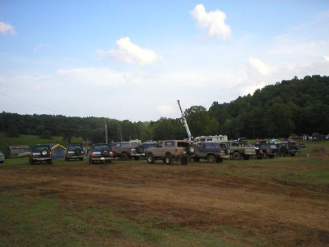 1986 Ford Bronco - Group pic at the staging/camp area