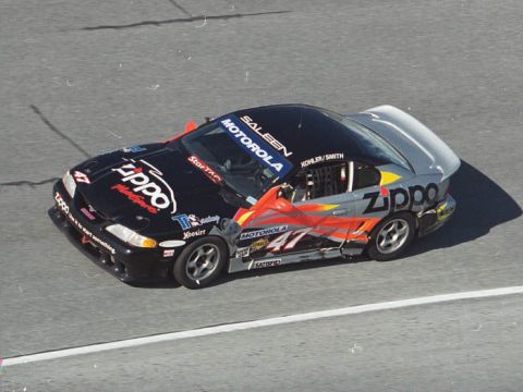 1995 Ford Mustang - This 1995 Ford Mustang race car, sponsored by Zippo and Motorola, competes on the track.