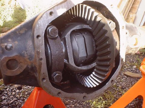 1988 Ford Bronco - Close-up view of an open differential assembly, showing internal gears and components.