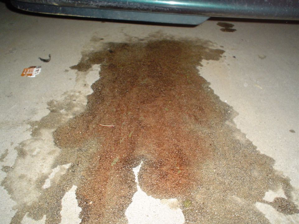 And the rest of the trans fluid is on the driveway.