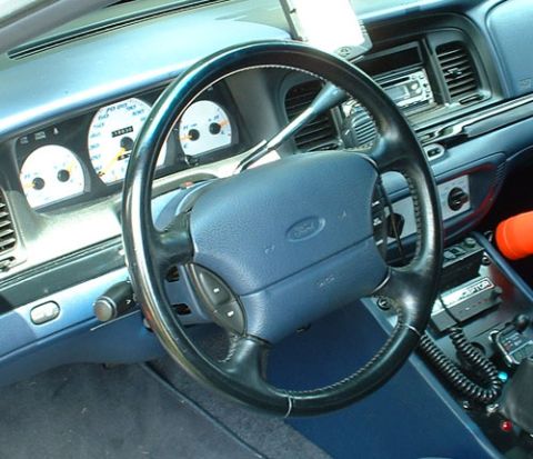 1996 Ford Crown Victoria - New (to me) leather wheel from a 93 Continental.