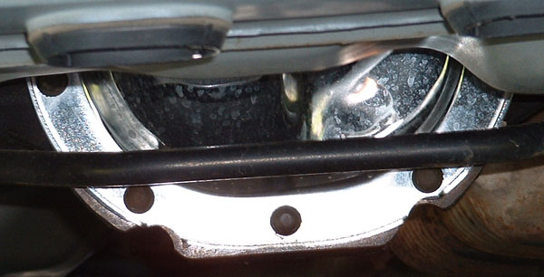 Chrome rear differential cover.  Guy I bought it off of on ebay sent the wrong hardware, so I had to reuse the factory bolts.  Needs to be shined I know...