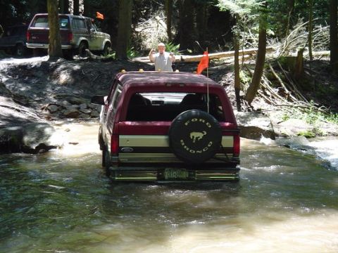 1995 Ford Bronco - Me crossing a creek