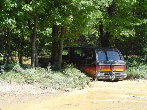 1995 Ford Bronco - Steve entering the jug handle to get his "tribe's" feet wet.