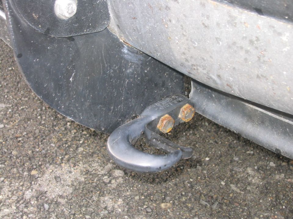 Hook mounted to frame brace