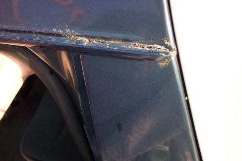 1992 Ford Bronco - Bronco gutter cracks, left side