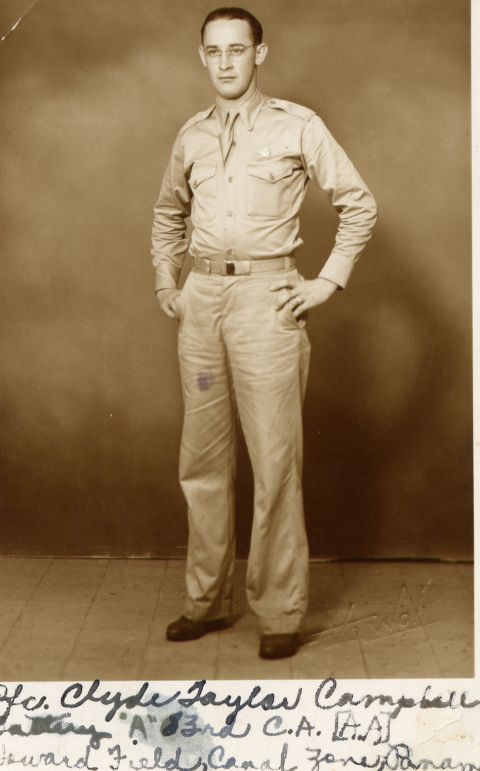 1995 Ford Bronco - A portrait of a man in a military uniform, identified by handwriting as Clyde Taylor Campbell.