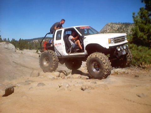 1976 Ford F-100 - Rob's rig was originally a 1973 Chevy 3/4 ton, then converted to a Blazer, and now has an S10 body on 42" tires.
