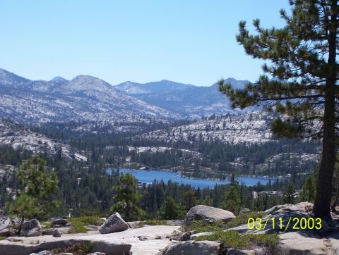 1976 Ford F-100 - A scenic view of a lake among mountains and pine trees, captured on March 11, 2003.