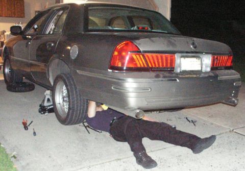 2001 Mercury Grand Marquis - Working on the car at 11pm on Tuesday.