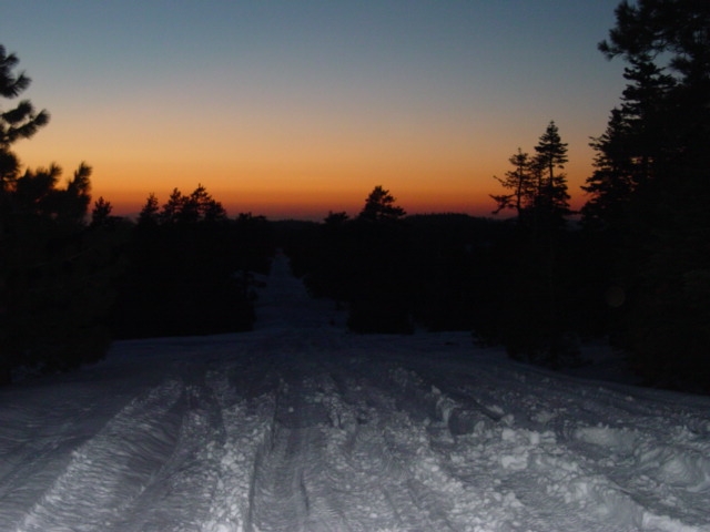 sunset on iron mountain road