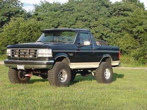 1993 Ford Bronco - This lifted 1993 Ford Bronco is ready for adventure with its large tires and stance.