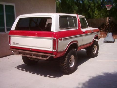 1978 Ford Bronco - This 1978 Ford Bronco is shown from a rear three-quarter view.