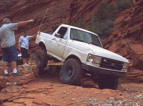 1987 Ford Bronco - this isn't really an obstical yet still requires a spotter and gets pretty tippy