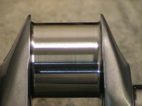 1979 Ford Bronco - Close-up view of a polished crankshaft, likely for an engine build.
