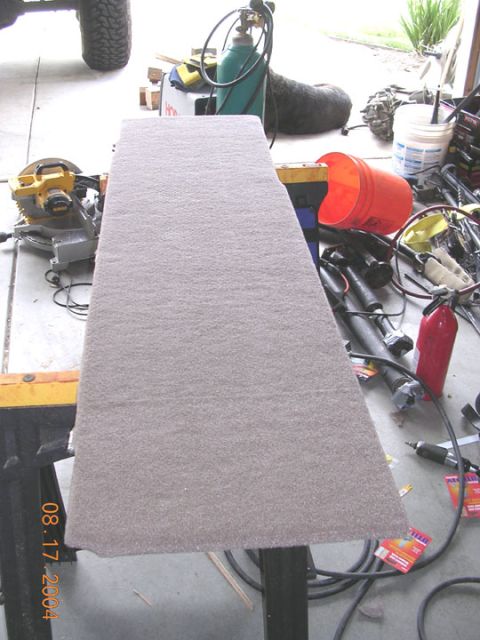 1994 Ford Bronco - top of the shelf carpeted. i had to clearance the shelf a little more on the drivers side.