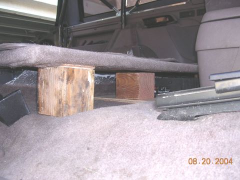 1994 Ford Bronco - should be enough clearance to keep the amps and inverter (once installed) cool.
