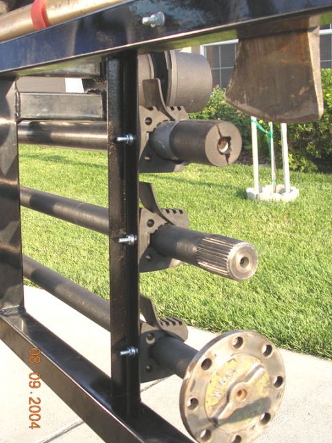 1994 Ford Bronco - I welded some angle iron on to my swing away to mount some axleshafts etc.