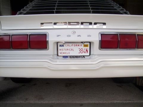 1978 Ford Mustang II - Rear view of a 1978 Ford Mustang II Cobra, California historical plates visible.
