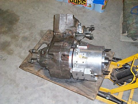 1994 Ford Bronco - This image shows a transmission and transfer case assembly, not a 1994 Ford Bronco.