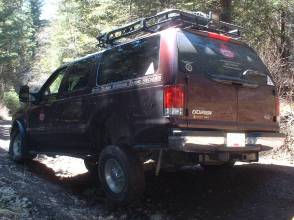 2000 Ford Excursion - Nothing like a good stretch in the morning.