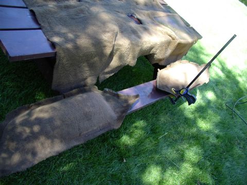 1986 Ford Bronco - This time I pulled the wheelwell rugs off and nailed them too. They had a pile of undercoating grease that had leached onto them, as I shoo…