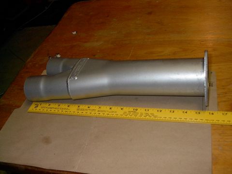 1986 Ford Bronco - For those about to build. Here's the Flowmaster 2 into 1 Y connection pipe. Wish I'd shot the insides, it's truly a work of art so far as f…