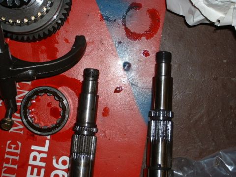 1992 Ford Ranger - The new shaft is an inch or so longer (looks more than that in the pic)