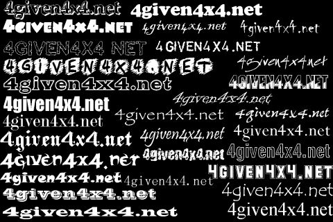 1995 Ford Bronco - This image is a collage of the text '4given4x4.net' repeated in many different fonts and styles.
