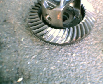 1994 Ford Bronco - This image shows a close-up view of differential gears, a component of a vehicle's drivetrain.