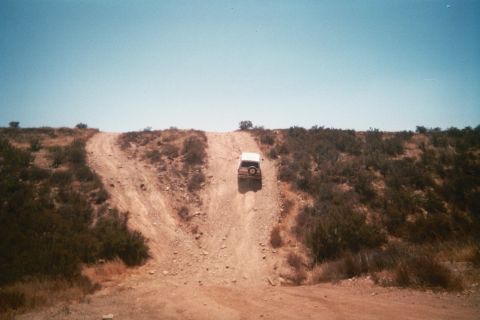 1990 Ford Bronco - The hill looked a lot steeper standing there. Here's Clarko going first!
