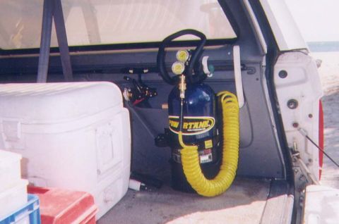 1996 Ford Bronco - Installed the PowerTank this spring. Its the most useful accessory I ever bought. Will fill about 30 tires before a tank refill, (15 bucks)…