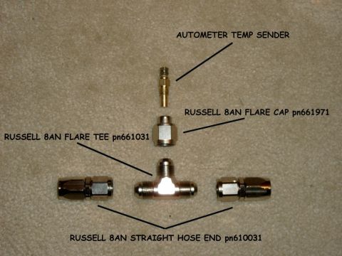 1995 Ford Bronco - I integrated a temperature sender into one of the hoses. The gauge will be in the center console I built. This is how I fit it in. I had to…