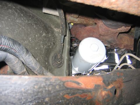 1995 Ford Bronco - Now the filter is up-right and easy to get to, not to mention it’s about 2 times the size of the old one, and holds nearly 1qt of oil.