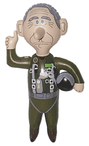 1993 Ford Bronco - Inflatable figure in a flight suit with a thumbs up gesture and helmet.