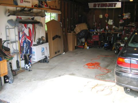 1971 Ford Ranchero - This is where it lives. I haven't seen this floor in a long time. It's hard to believe a Ranchero fits in there amongst the tools, welder,…