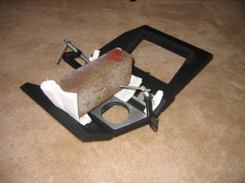 1995 Ford Bronco - Glueing the switch panel one (ever so high tech)