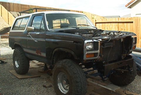 1986 Ford Bronco - I must say that tires really do make all the difference. I still have to lift the rear a little but it's coming along.