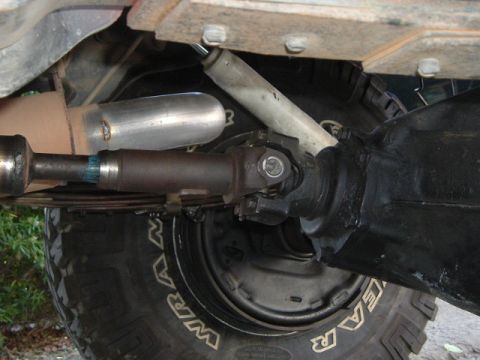 1989 Ford Bronco - rear pinion angle is fubared after shackle flip, only because when the 14 bolt was installed, we took out the angle wedges and set the pini…