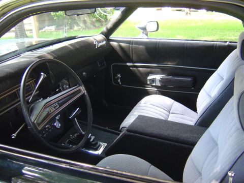 1971 Ford Ranchero - Interior Shot showing aftermarket bucket seats.