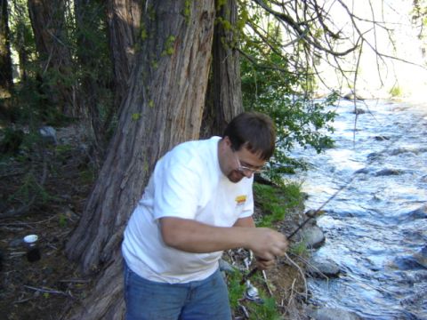 1991 Ford Bronco - Don trying to catch fish