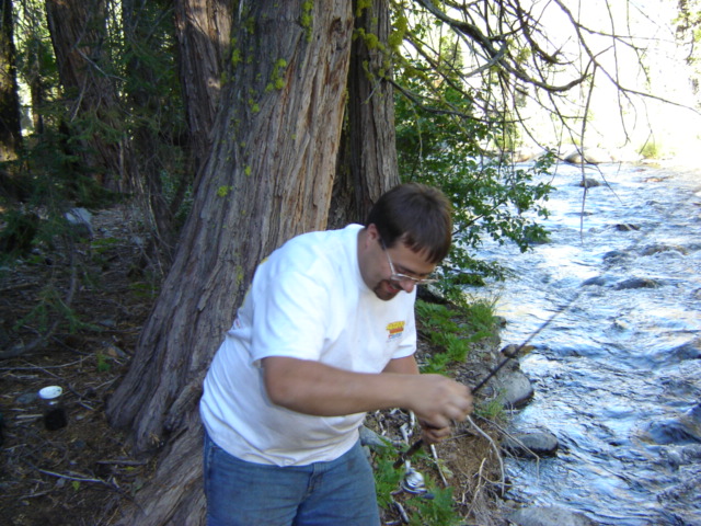 Don trying to catch fish