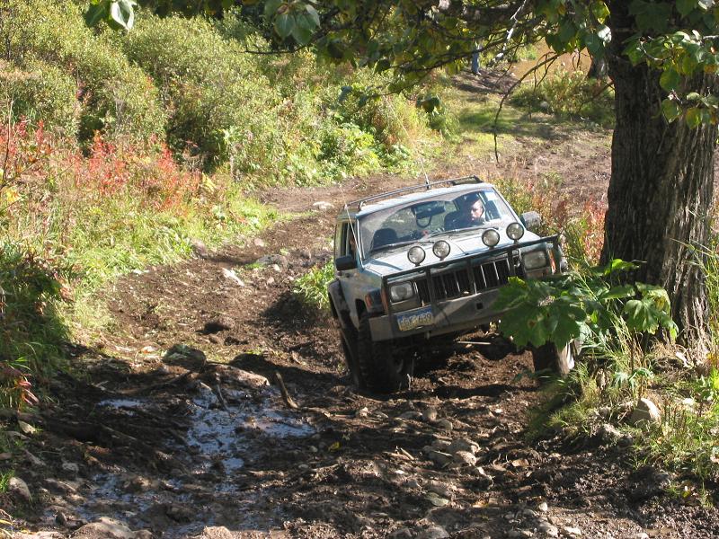 Steve trying one of the Hills. Right after this he made it up the line to the left which had no rocks or ruts.