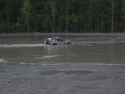 1985 Ford Bronco - Curtis Thinking his Jeep was a Boat. Man I want a snorkle so I can do stuff like that..
