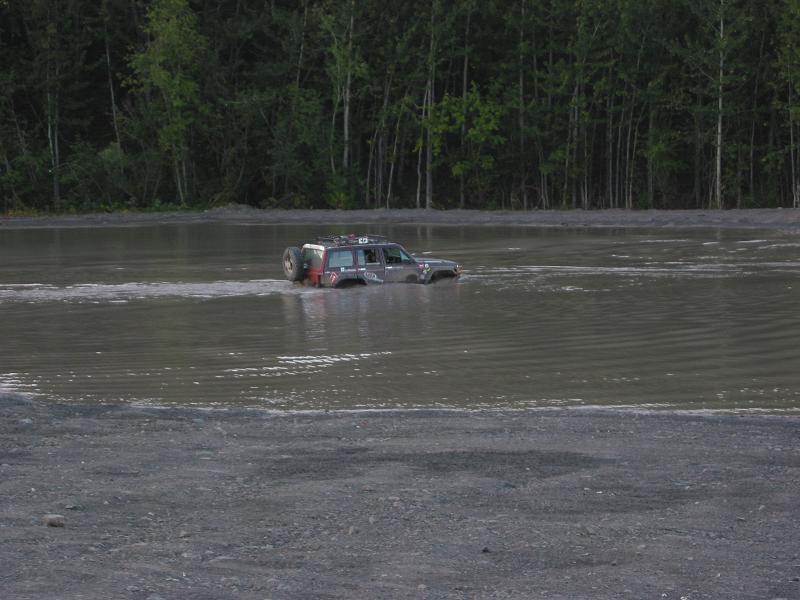 Curtis Thinking his Jeep was a Boat. Man I want a snorkle so I can do stuff like that..