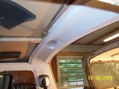 1979 Ford Bronco - The interior of a vehicle is shown, with visible repairs and a date stamp of 09/06/2004.