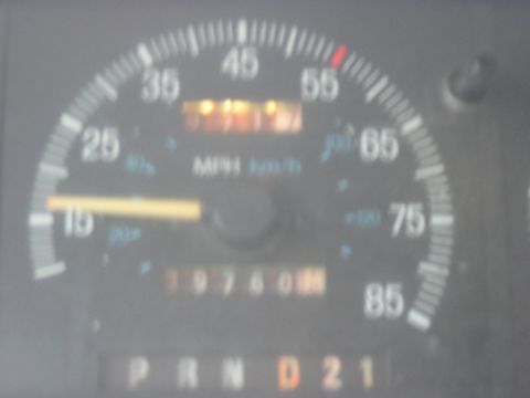 1988 Ford Bronco - The odometer on this 1988 Ford Bronco shows 39,760 miles, with the gear selector indicating PRND2.