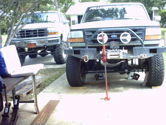 Front end shot of the axle "mocked up".