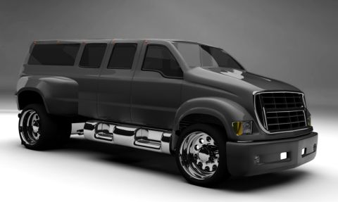 1998 Ford Taurus - This custom truck features an extended cab and a dually rear axle configuration.
